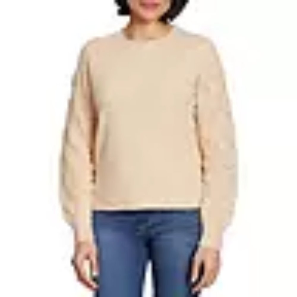 Cute Casual Christian Siriano Ladies Pointelle Sweater - NWT